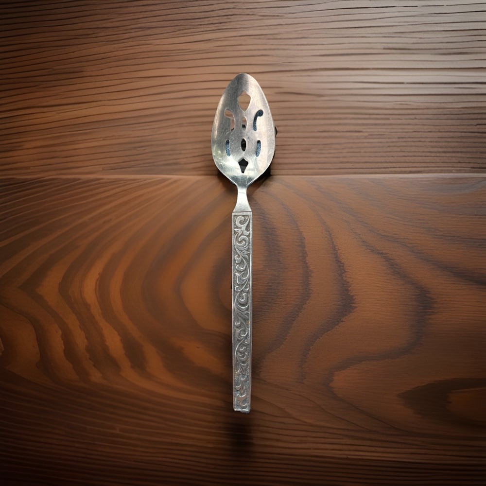 Riviera Monterey Stainless Slotted Serving‎ Spoon (Design Back) Flatware Japan